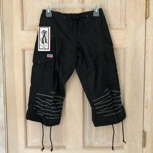 UFO Dance Rave Pants Black White